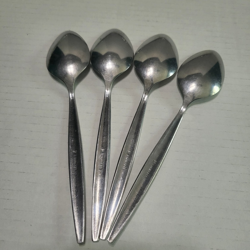 Vintage Stanley‎ Roberts stainless steel Spoon set Of 4 in Joelle pattern - Picture 3 of 5